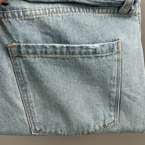 Blank NYC The Maddison Crop High Rise Blue Distressed Jeans Size 31 - Picture 8 of 8